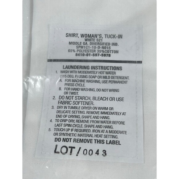 Garrison Collection Defense Logistics Agency White Short Sleeve Top 18 R NWT - Picture 5 of 6